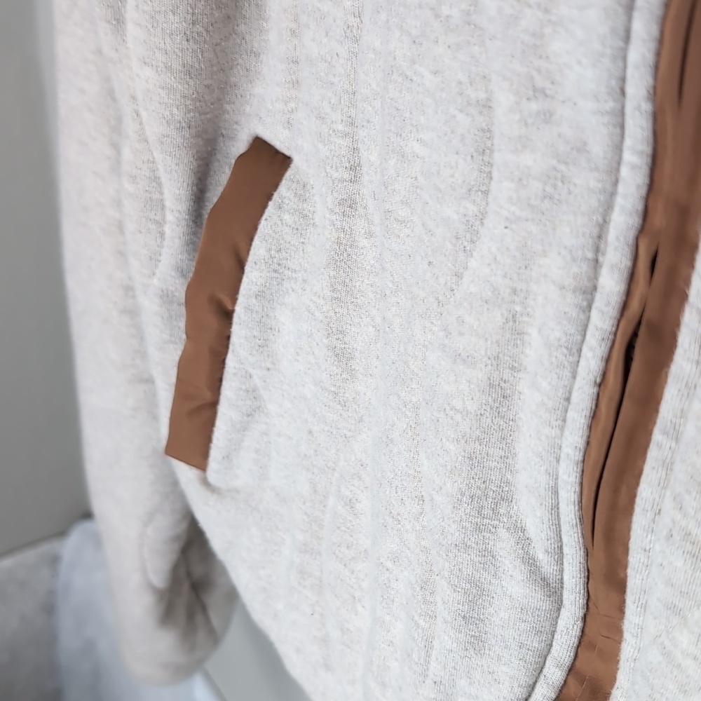 Spiritual Gangster Hooded Jacket Women's XS Cream Brown Sweatshirt TOWER SHELF 2 - Picture 5 of 16